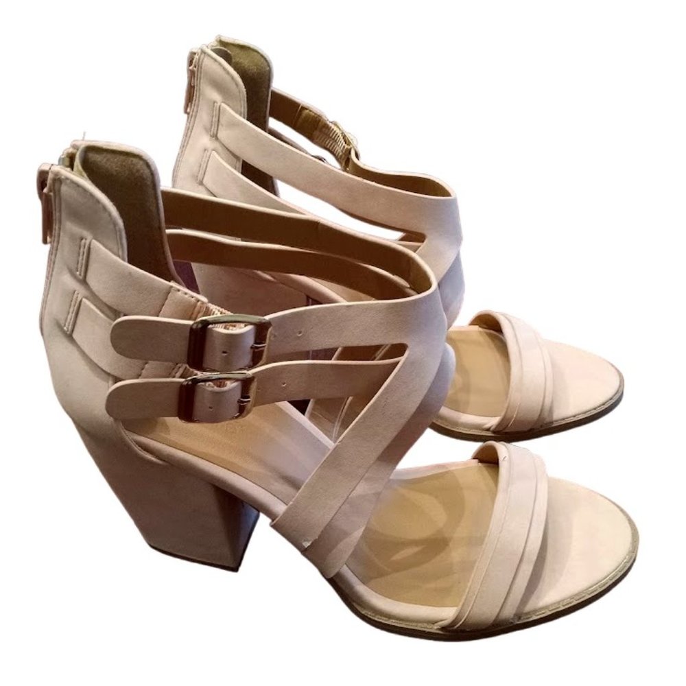 EUC | Blush Pink Block Heel Sandals | Size: 8